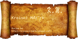 Kreisel Márk névjegykártya